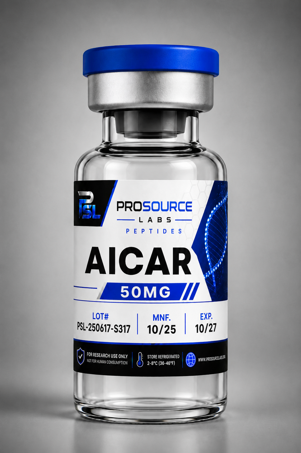 AICAR 50mg lyophilized research vial — ProSource Labs